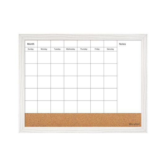 Dry Erase Calendar White Board for Wall 17x13 inch, White