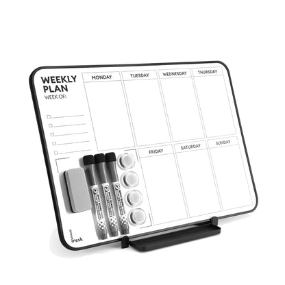 Double Sided Weekly Dry Erase Board with Stand 16x12"